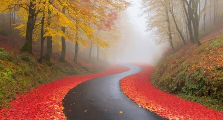 Image of a road against a background of nature