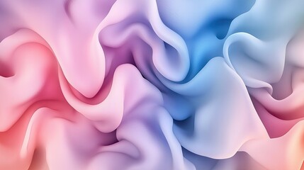 Fototapete - A mesmerizing abstract blob swirl design with soft pastel tones and smooth transitions, ideal for contemporary backgrounds or wallpapers.