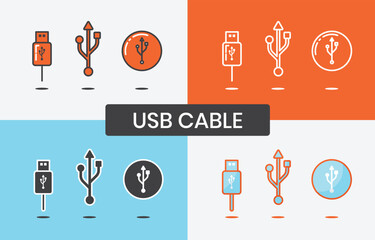 Tech_USB Cable_icon_vector