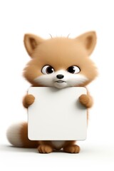 Poster - Sad fox animal mammal cute.