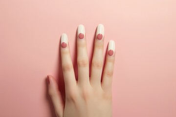 Women nail manicure finger.