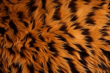 dense tiger fur background. leather hair. generate ai