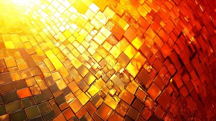 Poster - abstract golden cubes background luxurious, textured design, perfect for digital art, wallpapers.