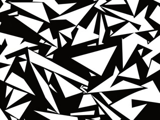 Abstract geometric black white triangle pattern