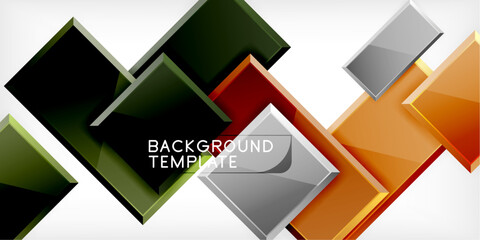 Poster - Colorful squares and rectangles. Vector Illustration For Wallpaper, Banner, Background, Card, Book Illustration, landing page