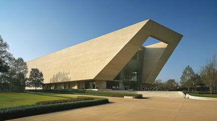 Poster - Modern Architectural Marvel against Clear Sky