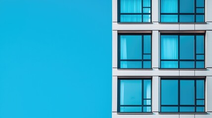 Poster - Modern Architecture with Blue Sky Background