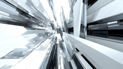Poster - abstract glass structures creating depth in space
