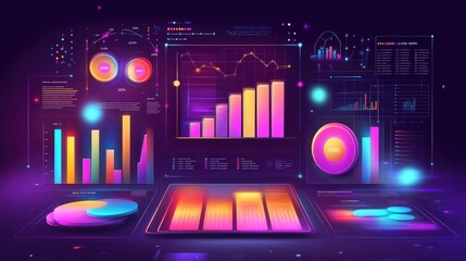 Poster - Colorful Data Visualization and Analytics Dashboard