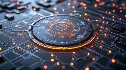 Leinwandbilder - Futuristic 3D polygonal backdrop with interconnected geometric shapes and glowing data points representing the world of big data technology and digital innovation
