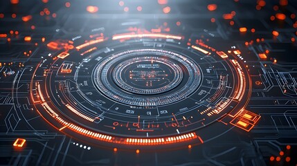 Aufkleber - Glowing polygonal backdrop featuring dynamic and interconnected geometric structures representing the flow of data and technological progress in a modern and sophisticated design