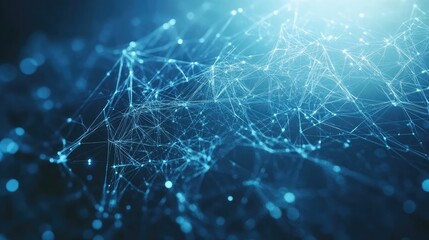science and technology presentation background with plexus design