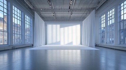 Poster - A pristine white backdrop with perfect lighting, emphasizing simplicity and modern design aesthetics.