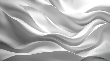Poster - A refined tech backdrop in sleek white and light grey, with dynamic flowing lines and intricate digital patterns, ideal for showcasing advanced technology concepts.