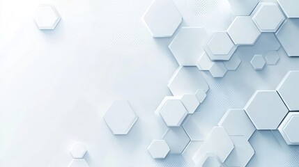 Poster - White background with hexagon pattern, vector design