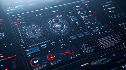 Aufkleber - Cutting Edge Interactive 3D Data Dashboard Designed for Seamless Business Intelligence Analysis and Comprehensive Real Time Metric Tracking