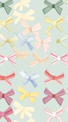 Poster - Striped bows backgrounds arrangement celebration.