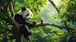 © Imsuniyah - A Curious Panda in a Lush Forest