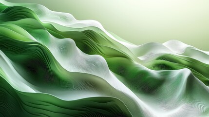 Poster - An elegant green background with subtle gradients and abstract shapes, creating a peaceful ambiance and ample space for text or branding, perfect for professional use.