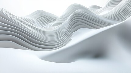 Fototapete - An innovative white and light grey background featuring flowing lines and subtle textures, creating a futuristic vibe suitable for technology-focused graphics and designs.