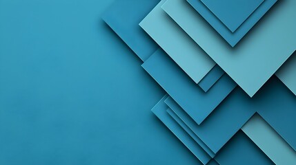 Minimalist futuristic abstract background with overlapping geometric shapes in shades of blue subtle shadows and a gradient design perfect for tech digital and corporate visuals