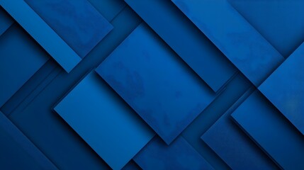 Leinwandbilder - Blue Geometric Abstract Background with Layered Gradient Shapes and Soft Shadows   Minimalist Modern Design for Futuristic Technology and Innovation Concepts