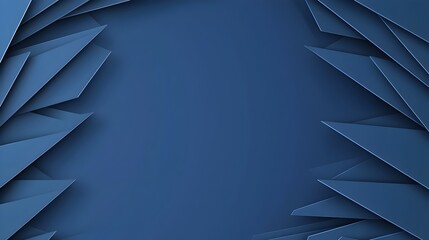 Poster - Sleek and futuristic abstract digital background featuring a blue color gradient sharp geometric shapes and subtle shadow effects all combined in a minimalist and contemporary style