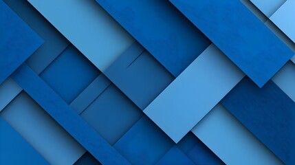 Poster - Minimalist abstract design with modern blue geometric shapes gradient transitions and subtle shadows for technology driven concepts digital graphics web design app interfaces