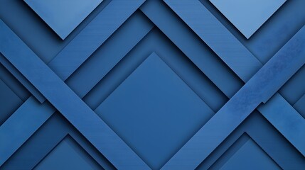 Aufkleber - Futuristic blue abstract background with geometric blocks and shadows minimalist gradient design for technology innovation and modern visual branding