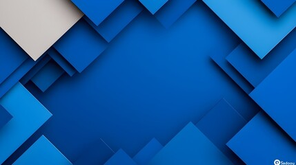 Fototapete - Sleek and modern blue gradient abstract background with geometric shapes forms and shadows  Minimalist design perfect for futuristic technology digital and contemporary themes