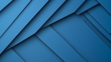 Poster - Striking and Sophisticated Blue Gradient Abstract Backdrop with Geometric Shapes and Subtle Shadows Ideal for Futuristic Technology and Minimalist Design Themes