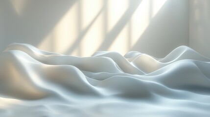 Poster - Pure white background with smooth texture and soft shadows, ideal for clean, modern photography.