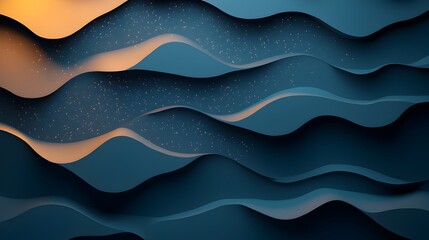 Fototapete - mesmerizing polygonal mesh with sparkling highlights for modern digital designs abstract 3d rendered