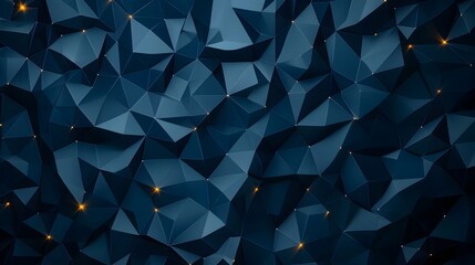 Poster - Digital polygonal mesh with sparkling highlights and 3D rendering for sleek and modern landing page designs website banners and creative backgrounds