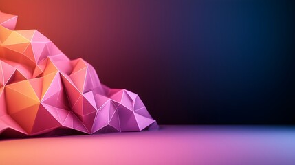 Fototapete - captivating 3d rendered abstract background featuring a shimmering polygonal mesh design perfect for