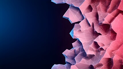Poster - Futuristic digital background with a sparkling polygonal mesh perfect for tech landing pages website designs app interfaces and creative projects that need a sleek modern and innovative visual style