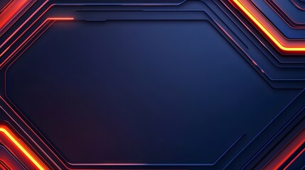 Poster - Mesmerizing abstract futuristic background with glowing neon lines and geometric patterns blending digital elements and sleek design in a high tech atmosphere  Vibrant luminous