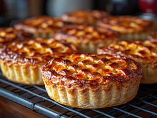 Delicious homemade mini apple pies with lattice crust for autumn desserts and holiday gatherings