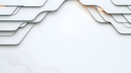 Poster - Sleek and minimalist futuristic backdrop with overlapping layers glowing edges and dynamic abstract forms creating a high tech modern and digital look  Suitable for technology architecture