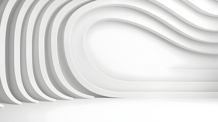 Aufkleber - Seamless white background with soft metallic reflections curved surfaces and minimalistic lines for a modern elegant and high tech visual aesthetic