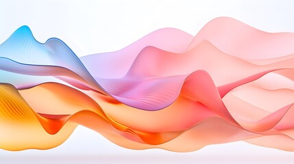 Poster - A visually captivating futuristic design showcasing fluid glass shapes iridescent reflections and wavy patterns that create a high tech transparent and mesmerizing aesthetic