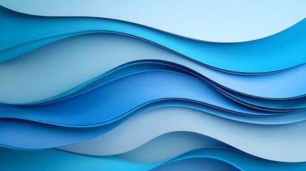 Poster - Elegant and dynamic abstract composition featuring flowing waves of translucent glass elements with soft gradients smooth curves and mesmerizing reflections