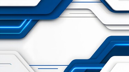 Fototapete - Captivating high tech background featuring overlapping digital layers glowing blue lines and soft shadowed surfaces creating a visually stunning and futuristic aesthetic