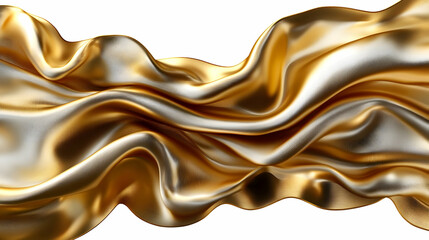 Wall Mural - Golden Fabric Drape - 3D Illustration