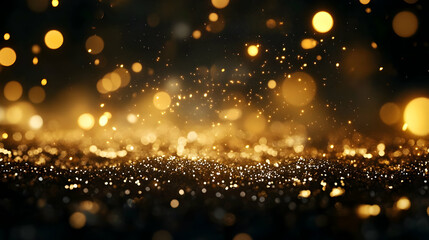 Sticker - Golden Glitter Abstract Background