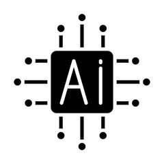 Artificial Intelligence glyph icon