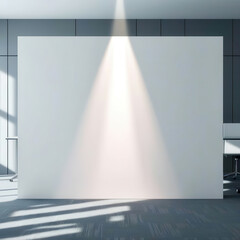 Aufkleber - A white wall with a light shining on it