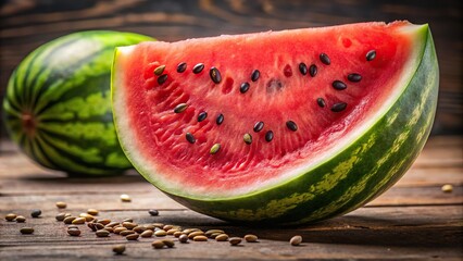 Close-Up Texture of red juicy watermelon with seeds