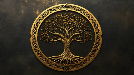 Golden Tree of Life Illustration