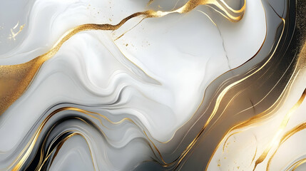 Sticker - Abstract Background with Golden Swirls